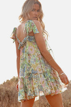 Load image into Gallery viewer, Multicolor Floral Chiffon Tie Dress
