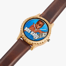 Load image into Gallery viewer, 90&#39;s baby Italian Olive Lumber Wooden Watch - Leather Strap
