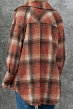 Cargar imagen en el visor de la galería, Plaid Single Breasted Shirt Jacket
