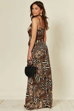 Load image into Gallery viewer, Leopard Wrap Maxi Dress With Slit
