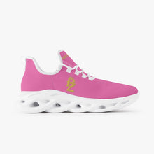 Load image into Gallery viewer, Breezewear Waffle Bottom Sneakers - Hot Pink/White
