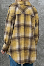 Load image into Gallery viewer, Plaid Single Breasted Shirt Jacket
