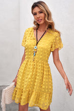 Load image into Gallery viewer, Ruffled Short Sleeves Dress

