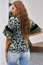 Load image into Gallery viewer, Leopard Ruffled Sleeves Top
