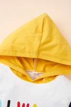 將圖片載入圖庫檢視器 Girls Letter Print Contrast Hooded Jumpsuit
