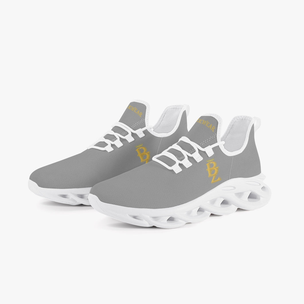Breezewear Waffle Bottom Sneakers - Gray/White