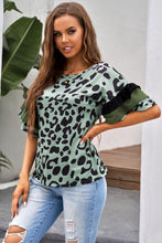 Load image into Gallery viewer, Leopard Ruffled Sleeves Top
