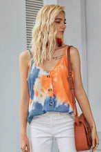 Load image into Gallery viewer, Tie Dye Buttoned Tank Top
