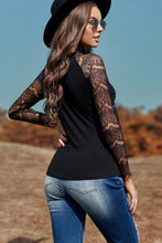 Load image into Gallery viewer, High Neck Lace Crochet Top
