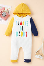 Load image into Gallery viewer, Girls Letter Print Contrast Hooded Jumpsuit
